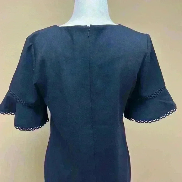 Loft Puff Sleeve Navy Dress - Picture 5 of 7